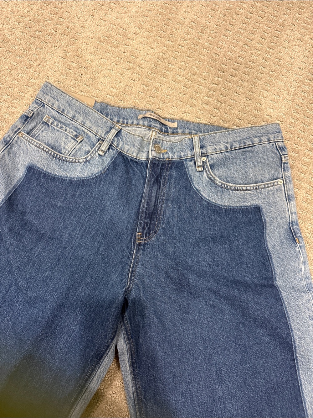 Hudson Jeans Two-Tone Blue Relaxed womens